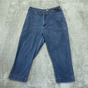 VTG Woolrich Jeans Women's Size 10 Blue Denim Capri 100% Cotton Summer 30x22